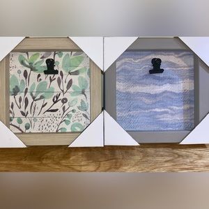 Decorative Clip Frame Set - Green and Blue